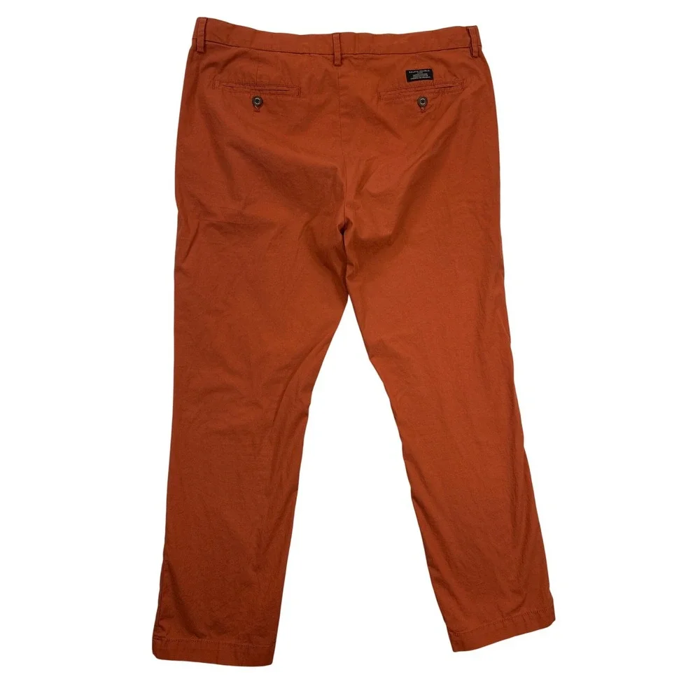 Banana Republic Pants Mens 36x32 Rust Burnt Orange‎ Aiden Chino Slim Fit